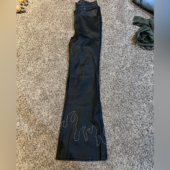 New 100% leather flare pants from Revolve - Picture 3 of 5